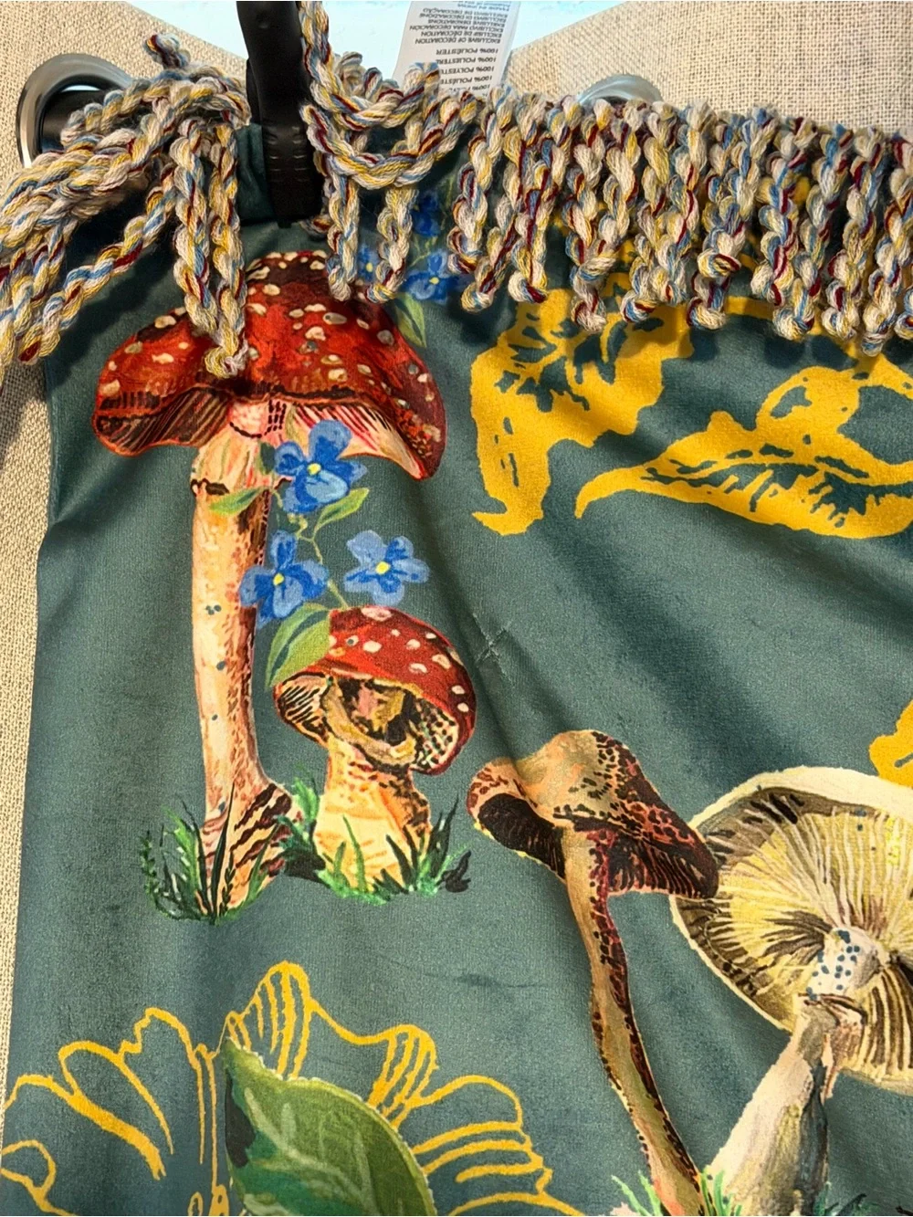 Anthropologie Velvet Floral Throw Blanket - Teal Multi by Natalie Lete